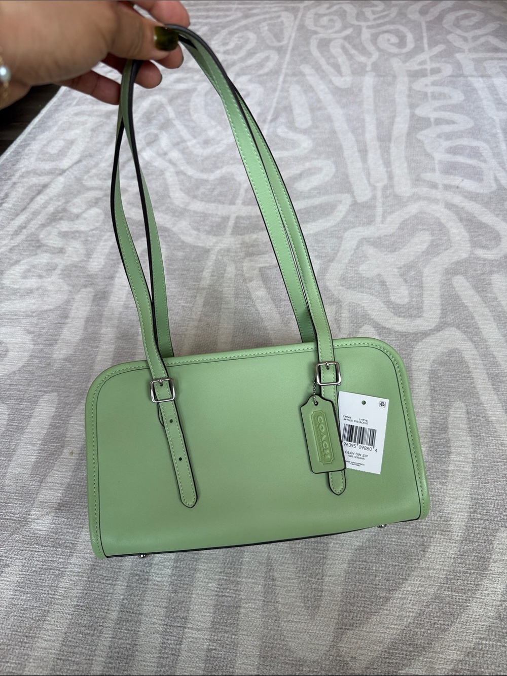 Coach Swing Zip Shoulder Bag in Pistachio Green